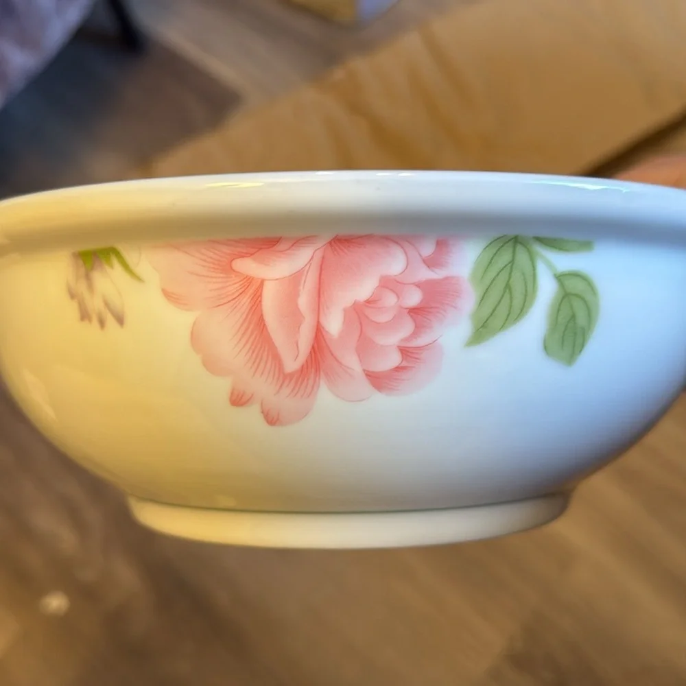 Charming Floral White Bowl